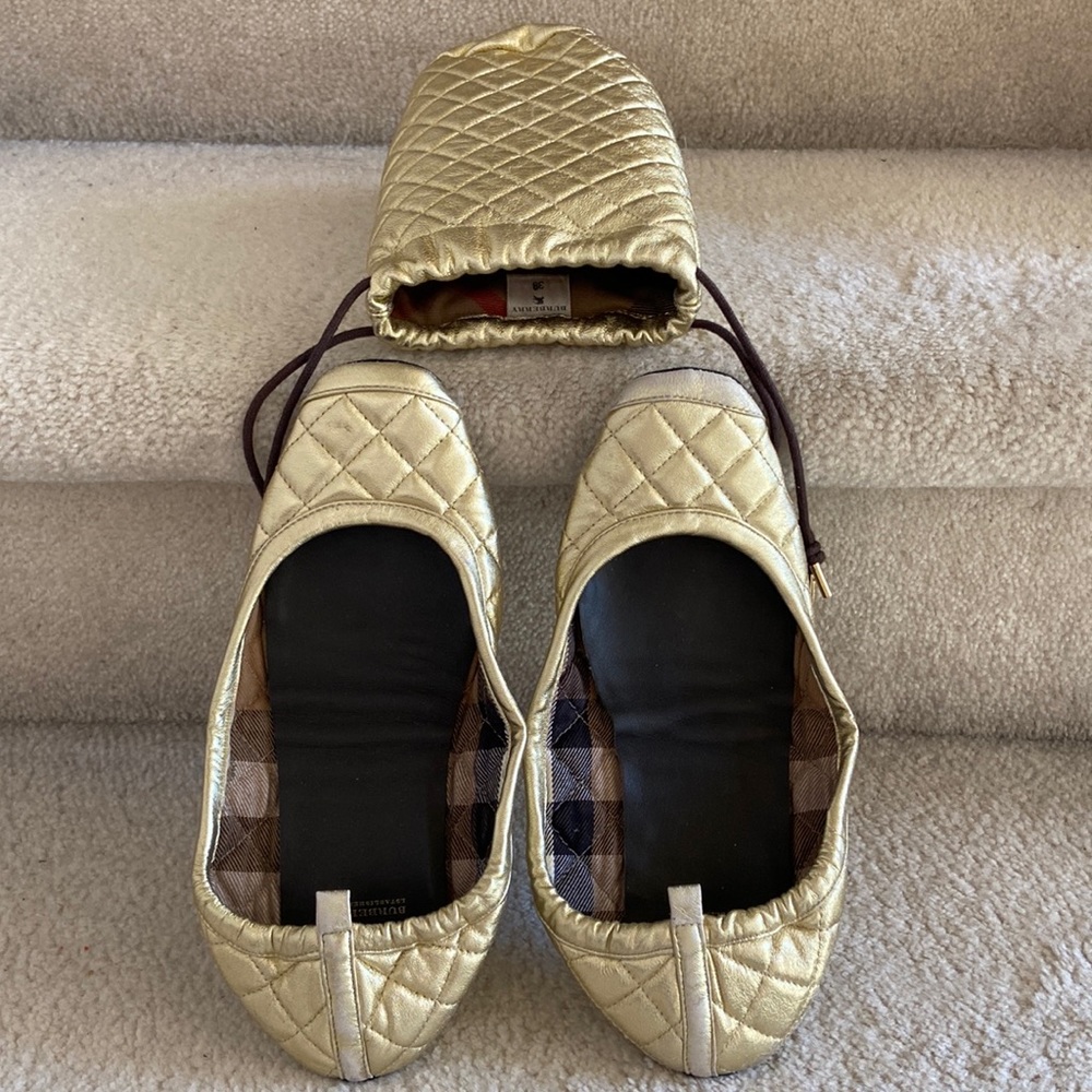 burberry packable leather slippers
